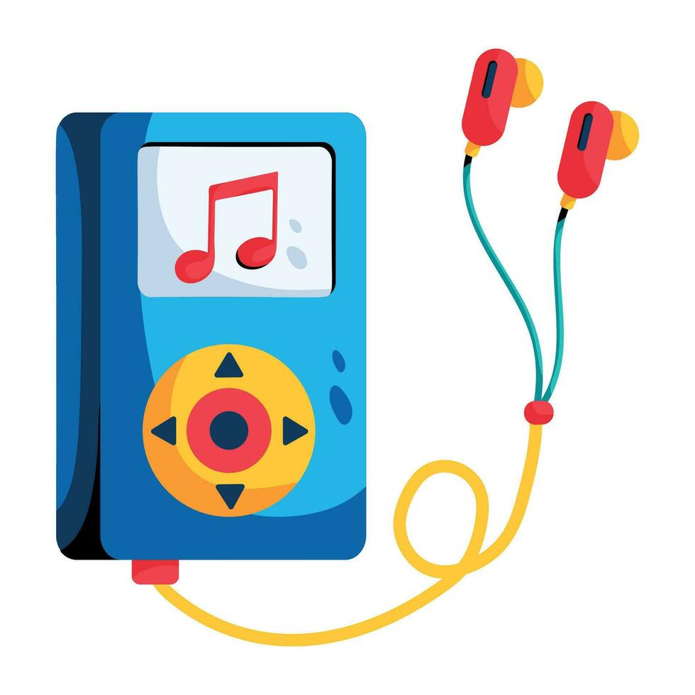 trendy mp3-speler vector