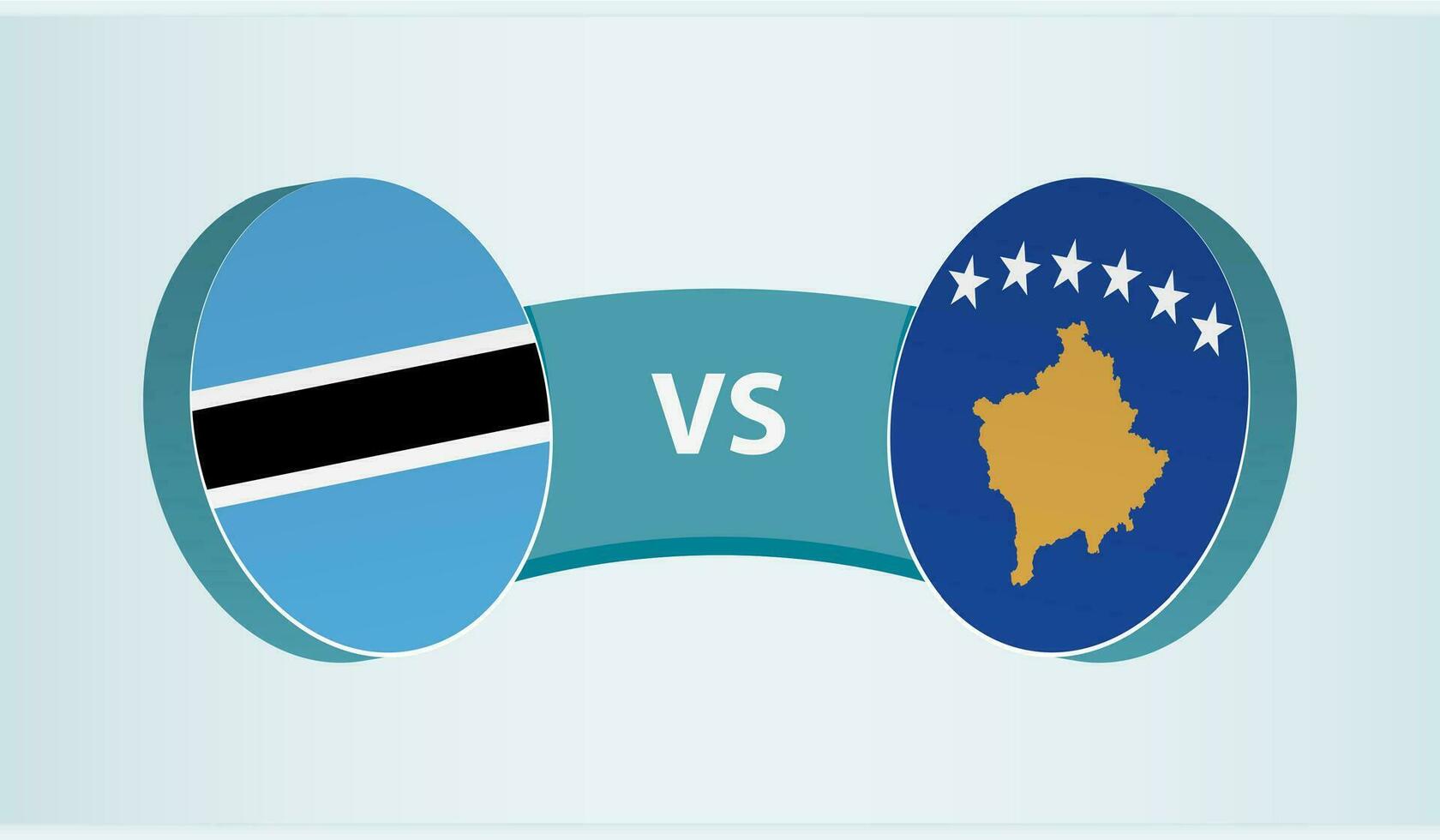 botswana versus kosovo, team sport- wedstrijd concept. vector