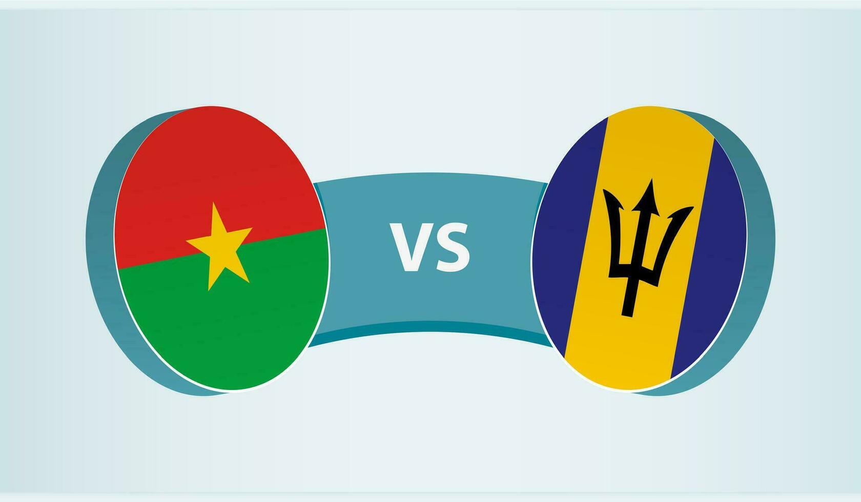 Burkina faso versus Barbados, team sport- wedstrijd concept. vector