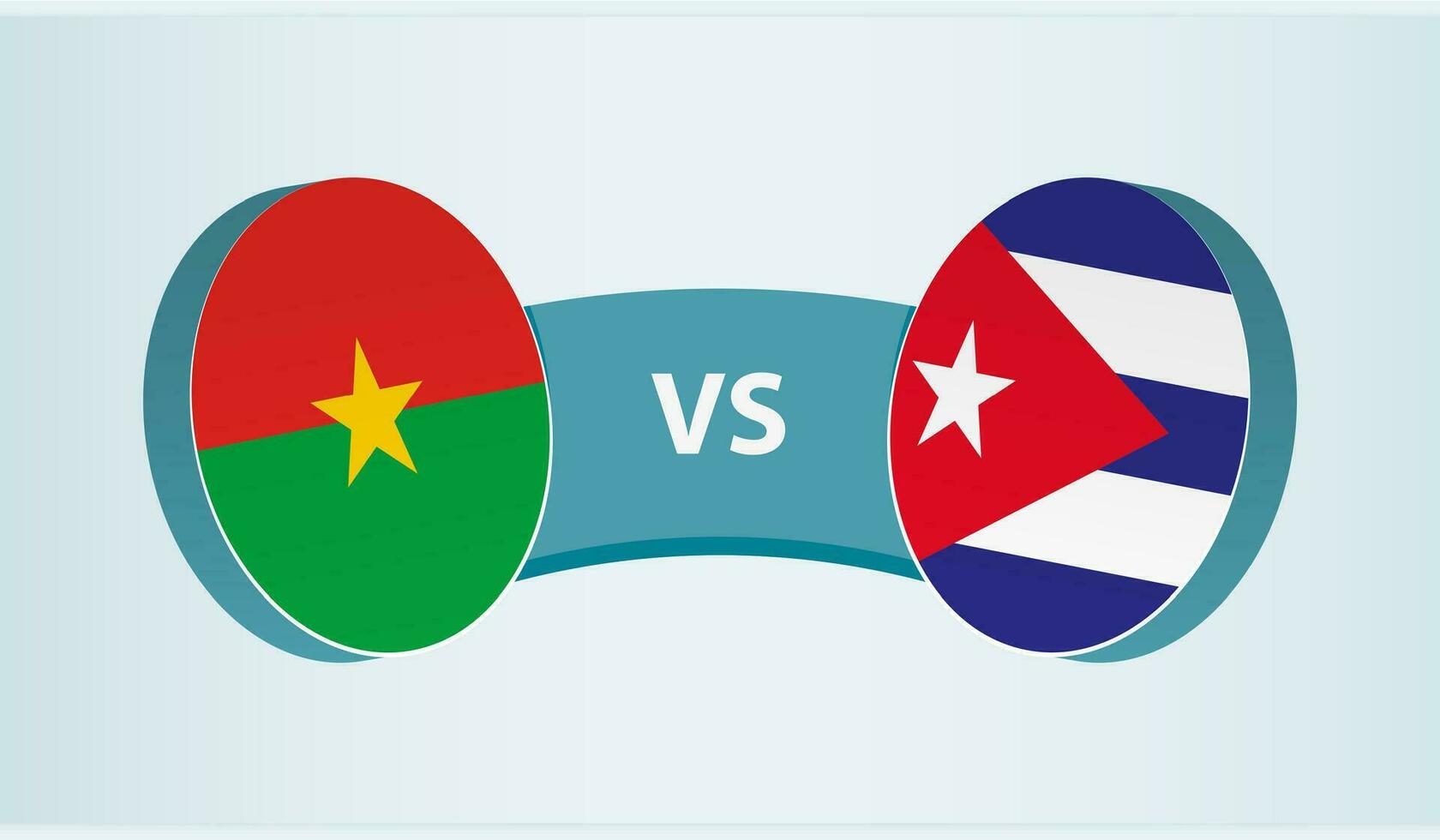 Burkina faso versus Cuba, team sport- wedstrijd concept. vector