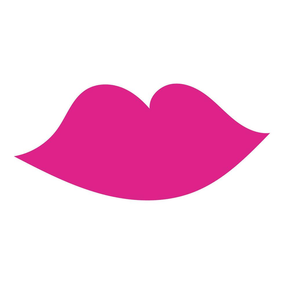 lippen kus roze pop meisje liefde Valentijn vector