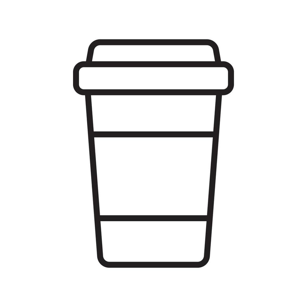 koffie kop vector icoon. papier koffie kop icoon geïsoleerd Aan wit achtergrond.