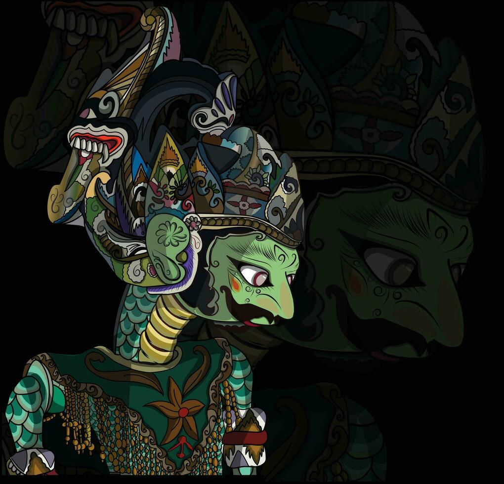 wayang golek antareja vector