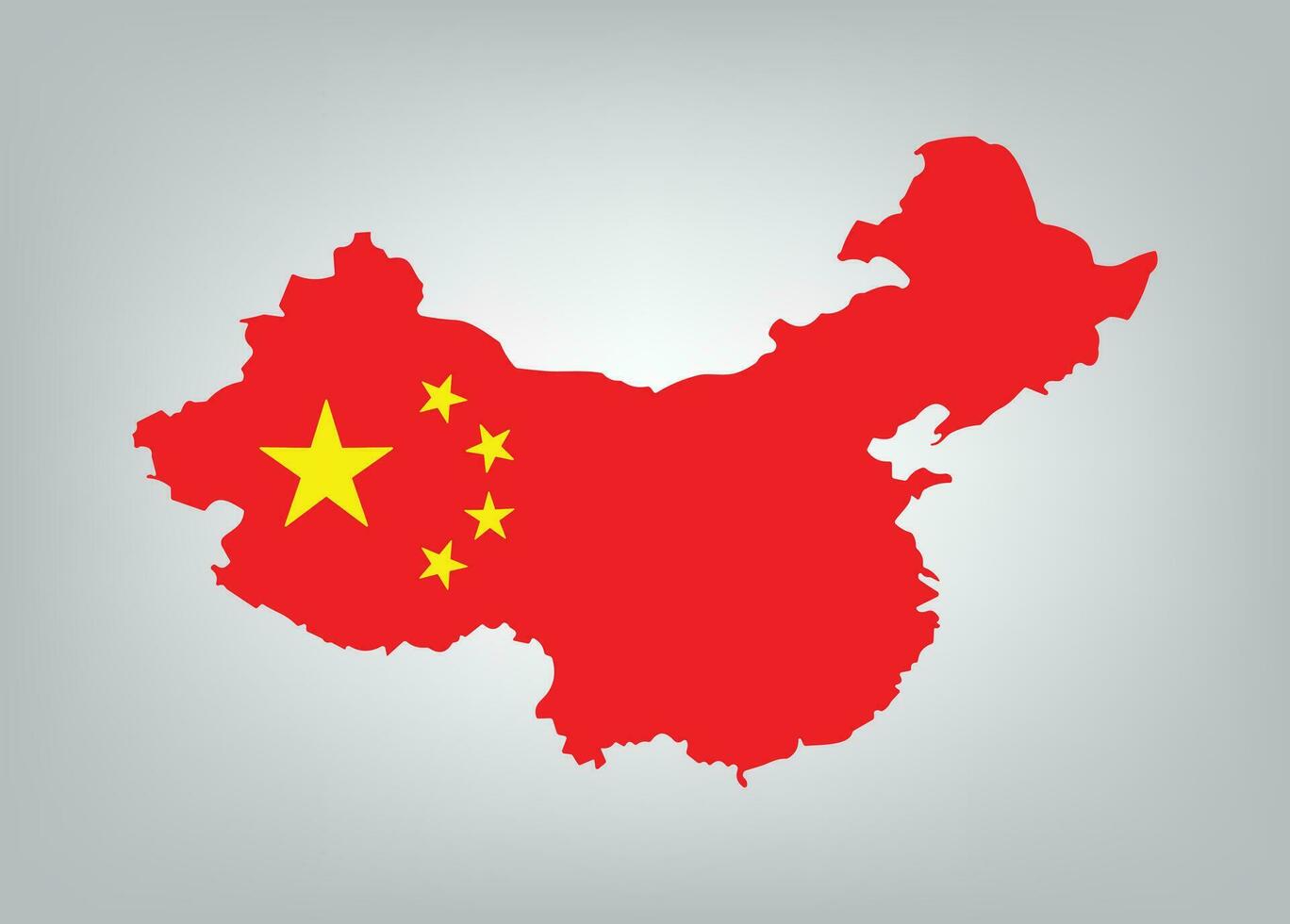 China vlag kaart vector ontwerp