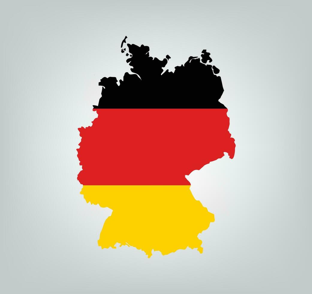 Duitsland vlag kaart vector ontwerp