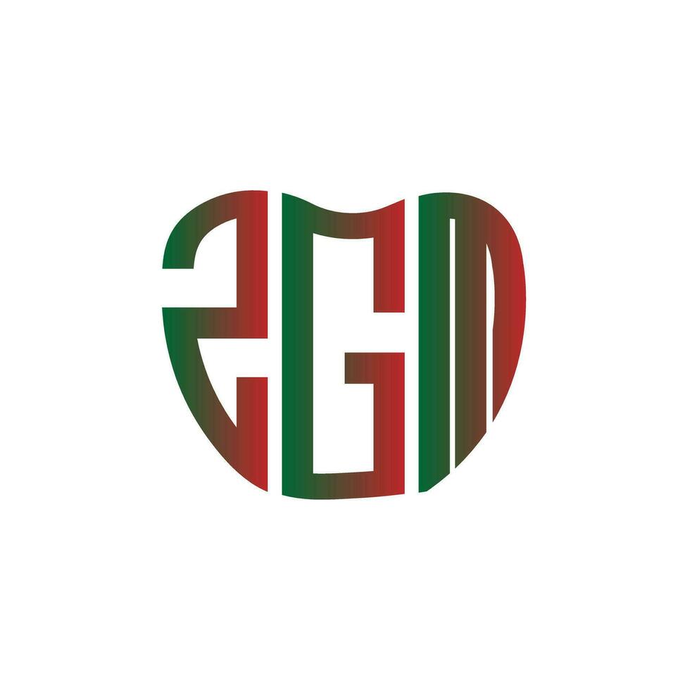 zgm brief logo creatief ontwerp. zgm uniek ontwerp. vector