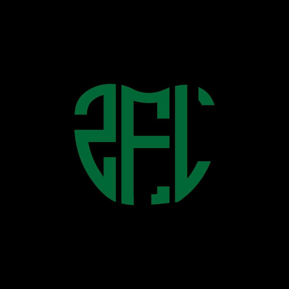 zfl brief logo creatief ontwerp. zfl uniek ontwerp. vector