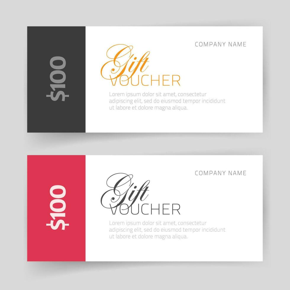 geschenk kaart of tegoedbon vector sjabloon ontwerp, modern elegant geschenk certificaat of coupon aanbod