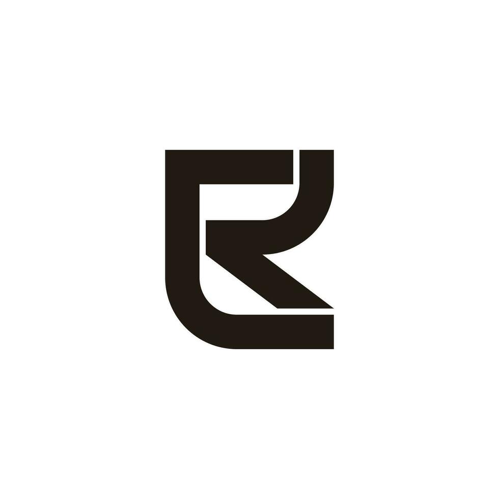 brief cr gemakkelijk monogram logo vector