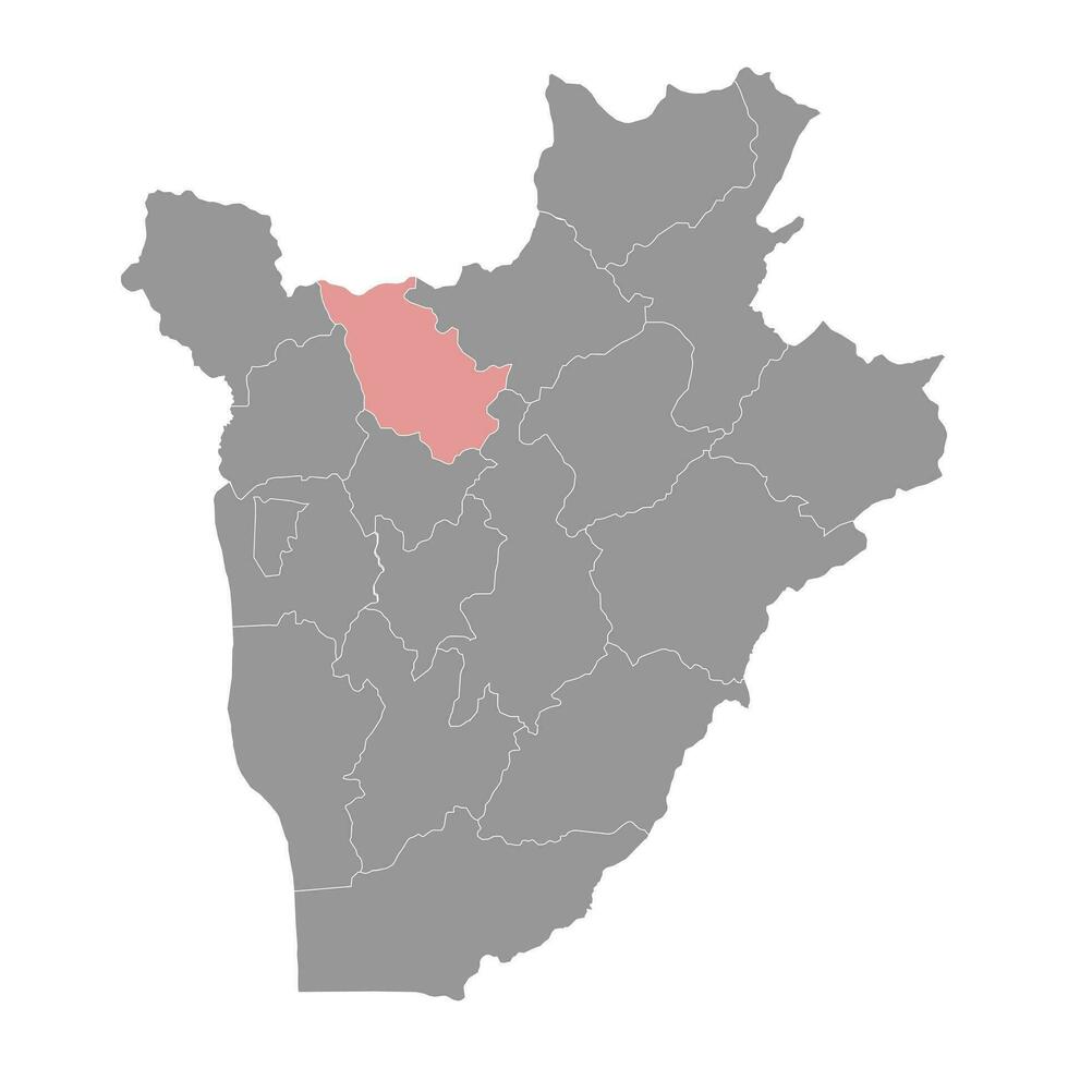 kayanza provincie kaart, administratief divisie van burundi. vector