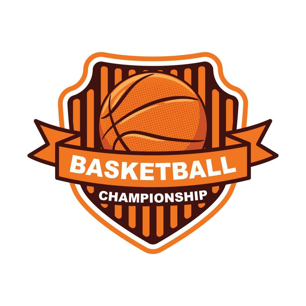 basketbal club logo. basketbal sport club embleem. basketbal team vector