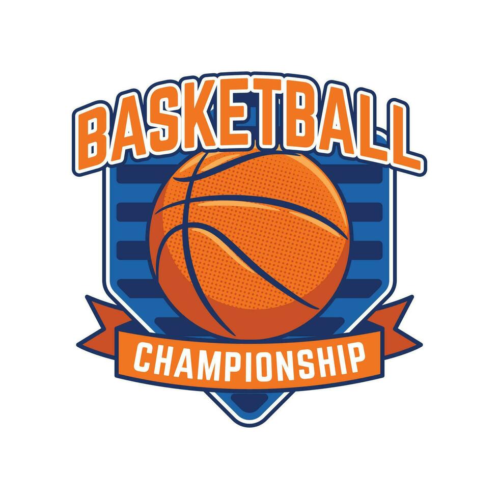 basketbal club logo. basketbal sport club embleem. basketbal team vector