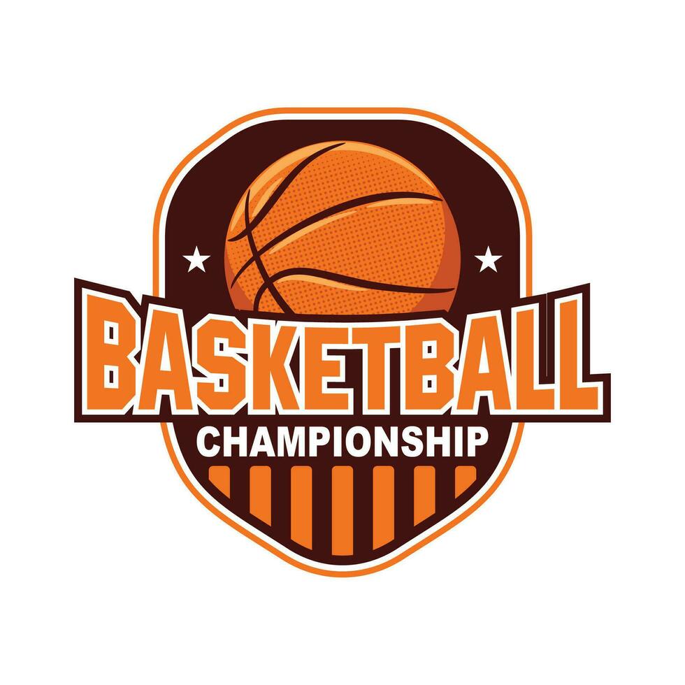 basketbal club logo. basketbal sport club embleem. basketbal team vector