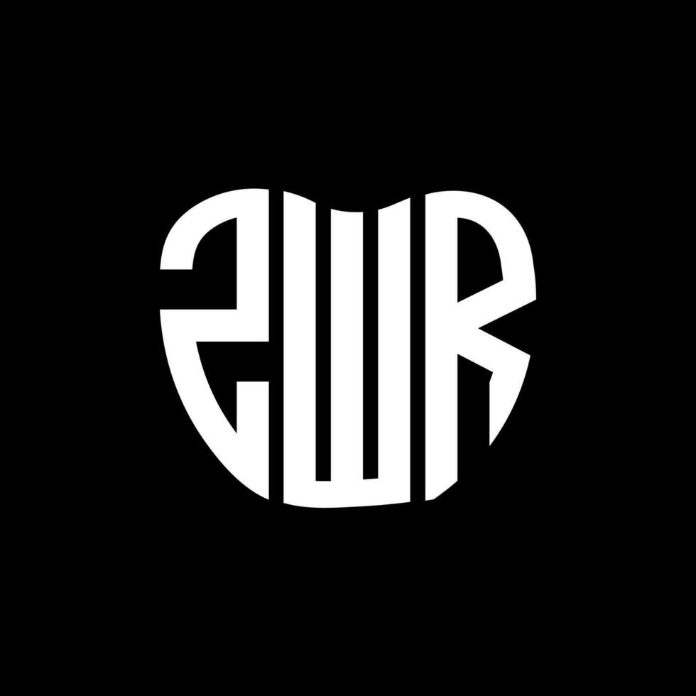 zwr brief logo creatief ontwerp. zwr uniek ontwerp. vector