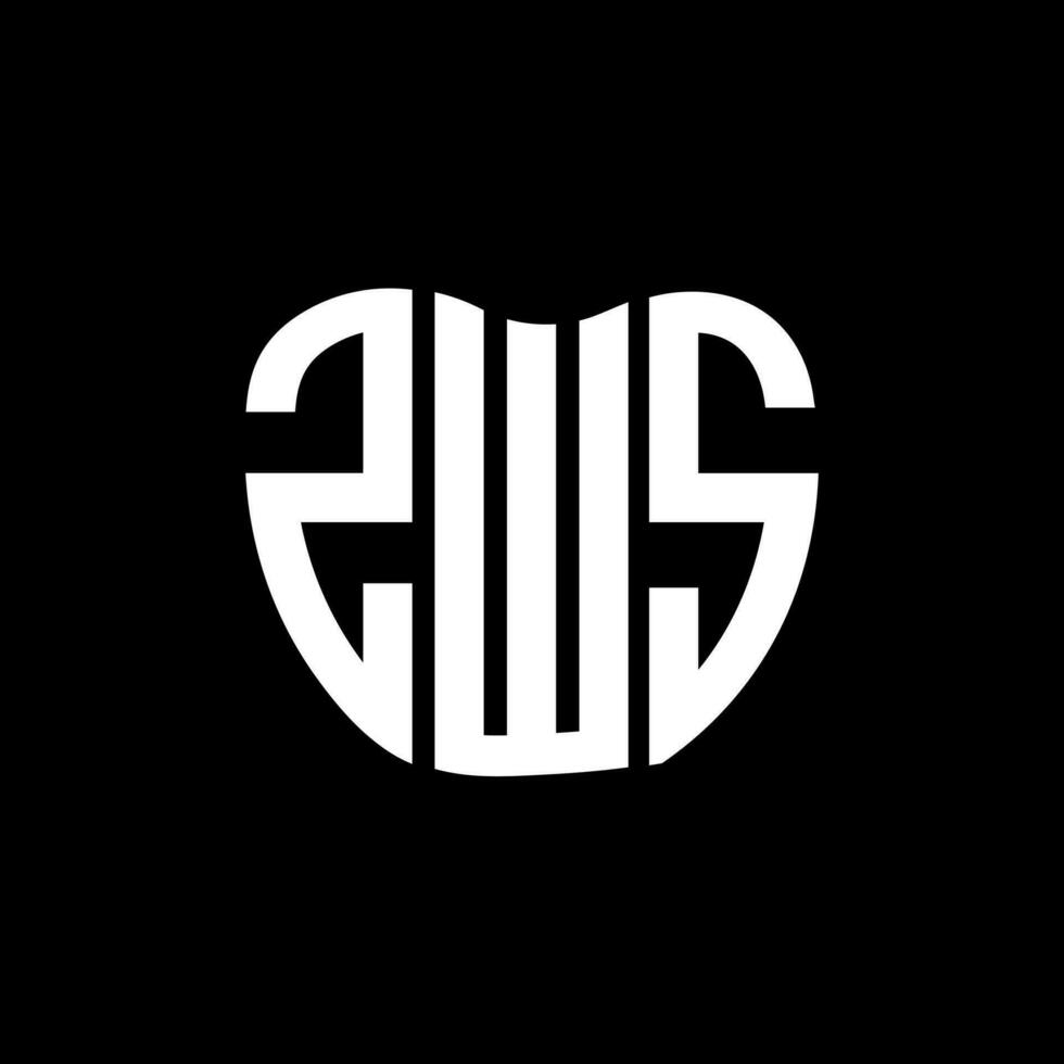 zws brief logo creatief ontwerp. zws uniek ontwerp. vector