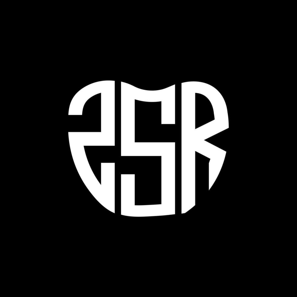zsr brief logo creatief ontwerp. zsr uniek ontwerp. vector