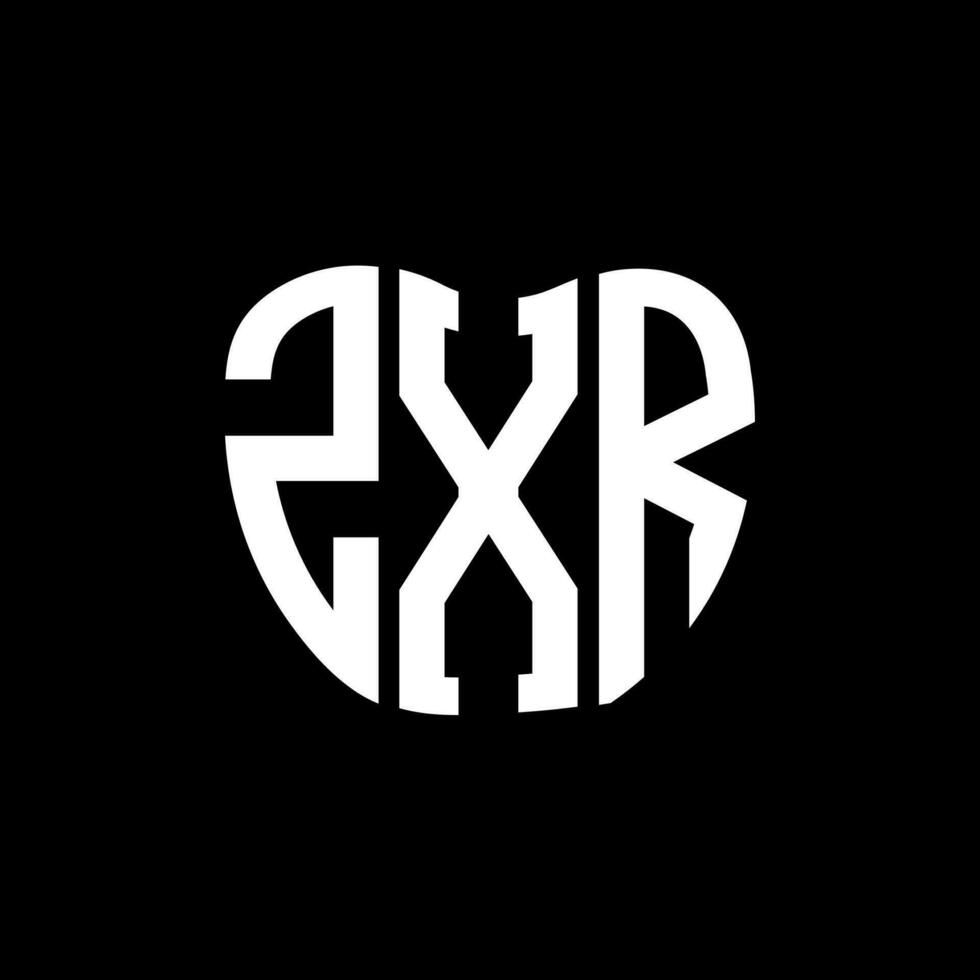 zxr brief logo creatief ontwerp. zxr uniek ontwerp. vector