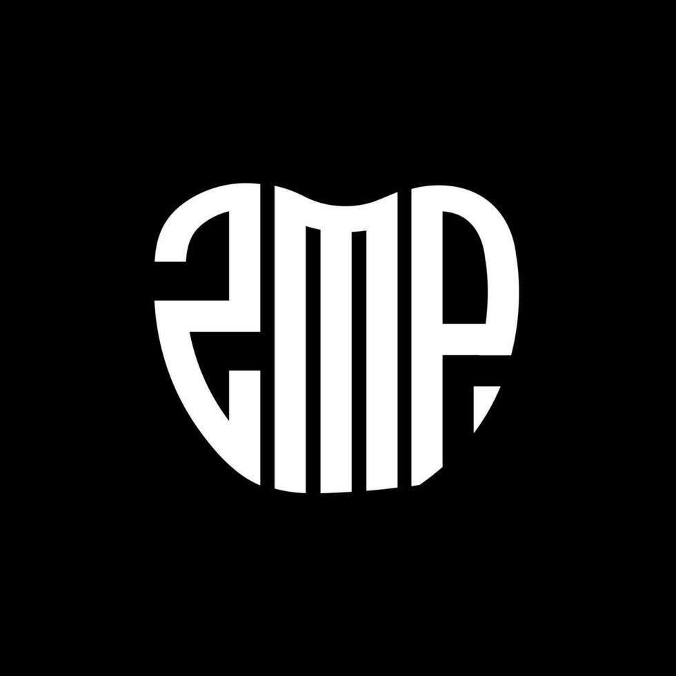 zmp brief logo creatief ontwerp. zmp uniek ontwerp. vector