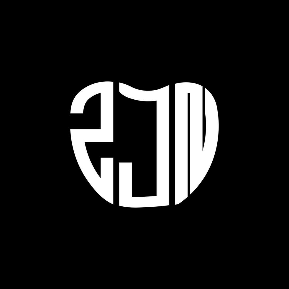 zjn brief logo creatief ontwerp. zjn uniek ontwerp. vector