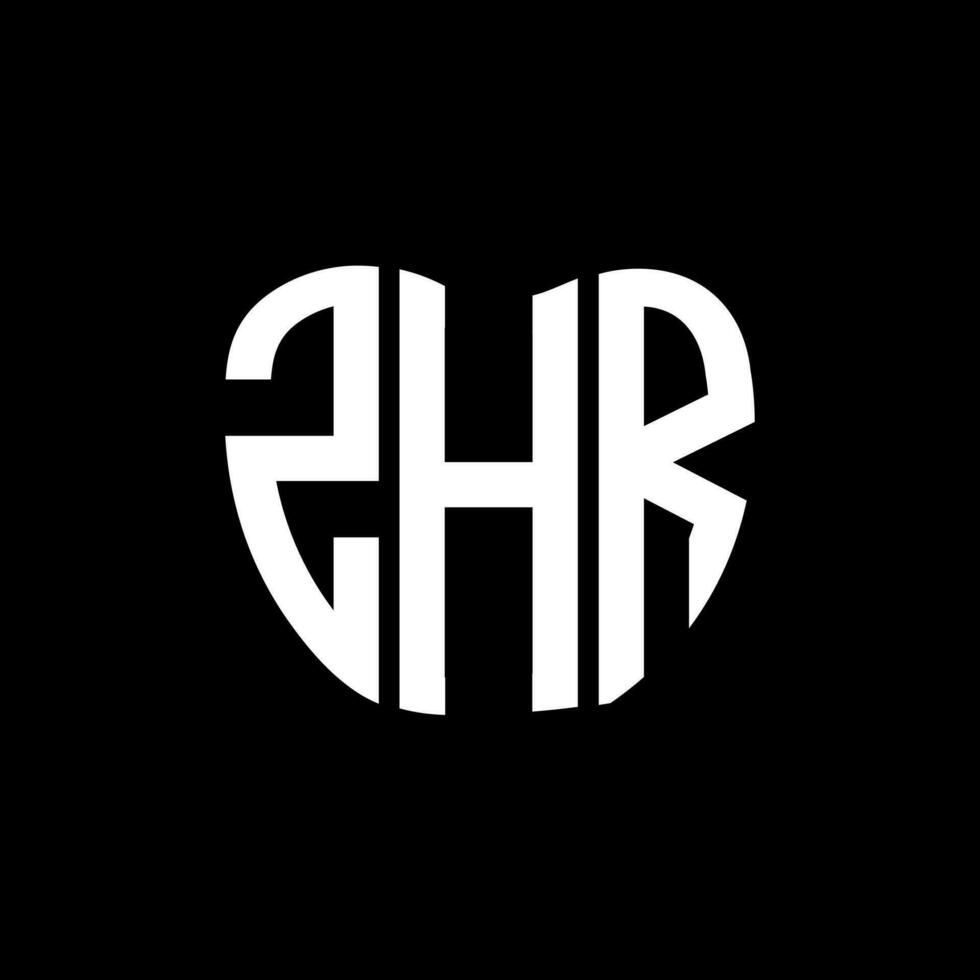 zhr brief logo creatief ontwerp. zhr uniek ontwerp. vector