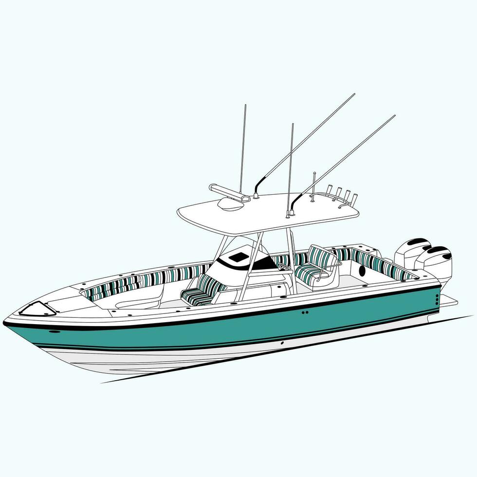 vissersboot vector