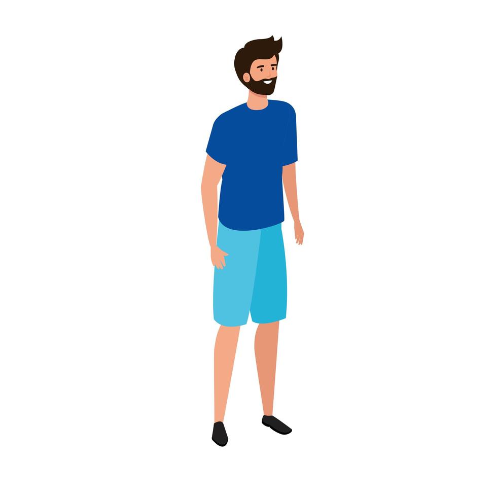 jonge man avatar karakter pictogram vector