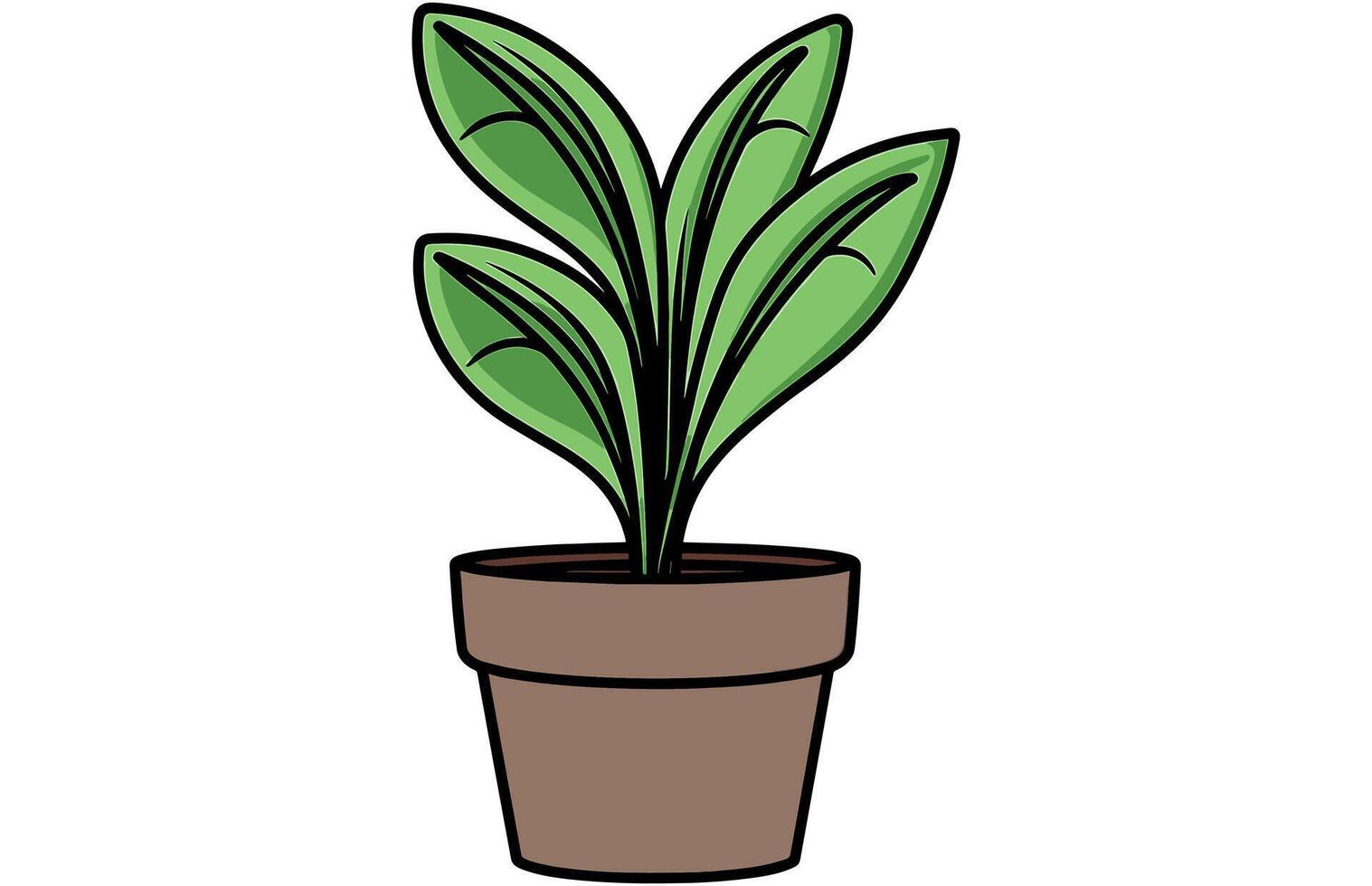 huis plant. potplant geïsoleerd op wit. vector