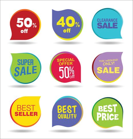 Moderne badges stickers en labels-collectie vector