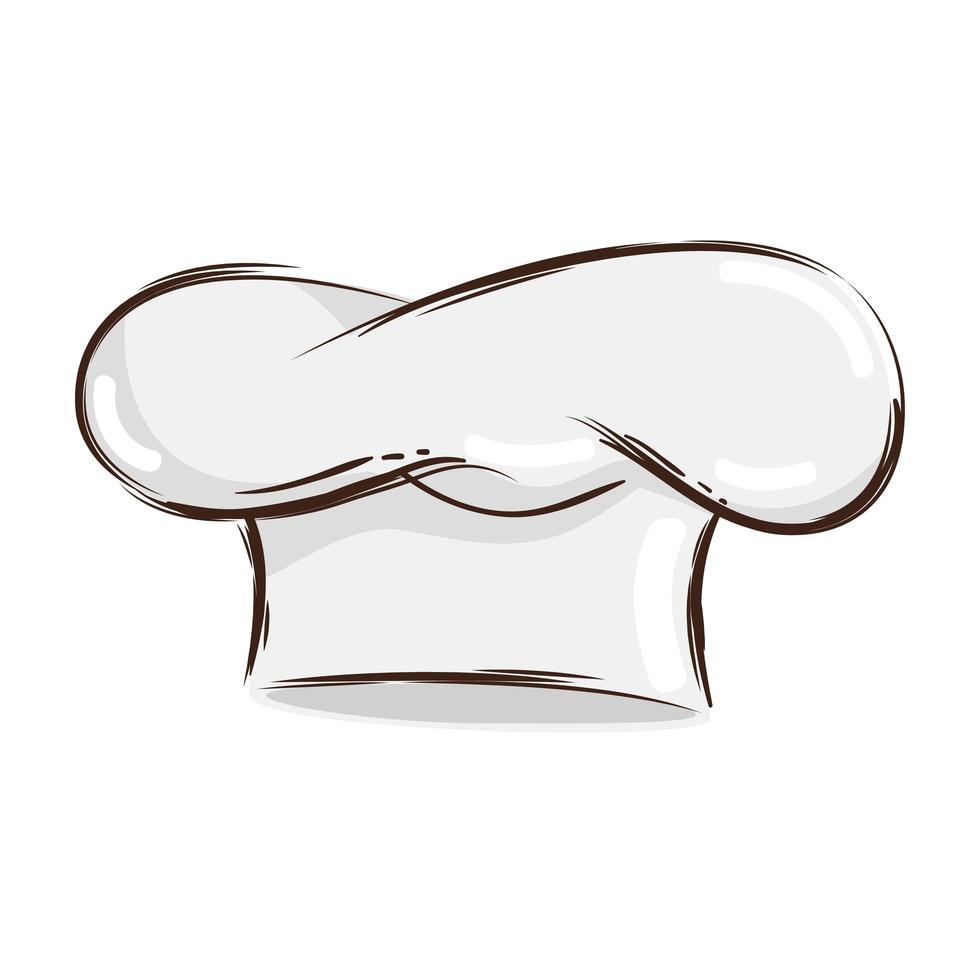 hoed chef accessoire geïsoleerd pictogram vector