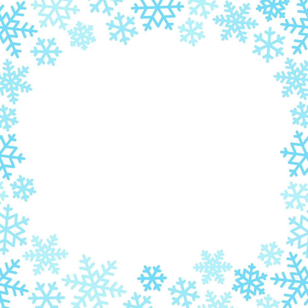 sneeuwvlokken afbeelding kader plein positie voor decoratie vector