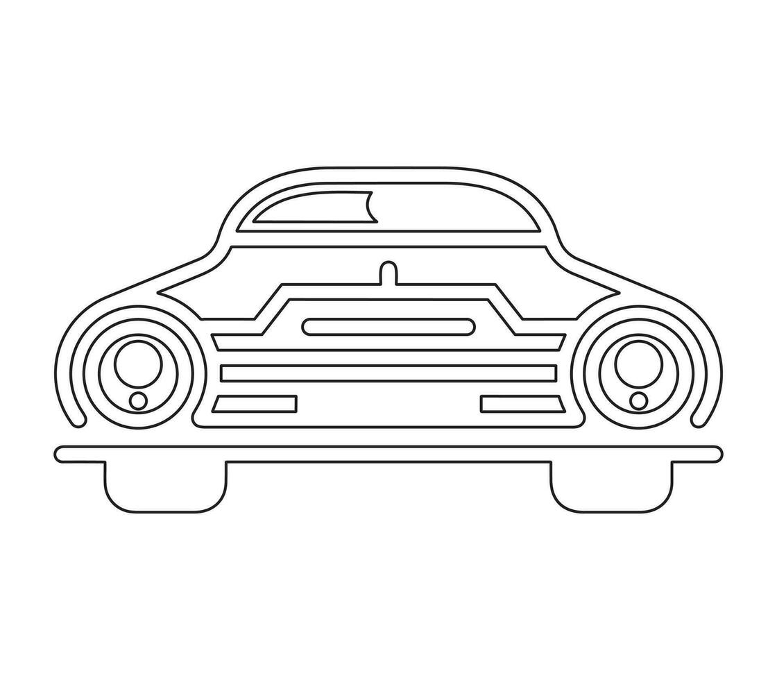 modern auto minimalistisch lijn illustratie. auto schets vector