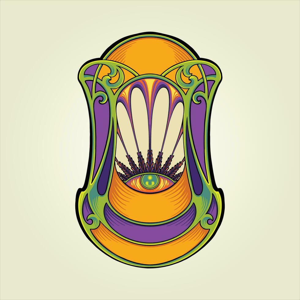 glamoureus kunst nouveau stijl ornament vector illustraties voor uw werk logo, handelswaar t-shirt, stickers en etiket ontwerpen, poster, groet kaarten reclame bedrijf bedrijf of merken.