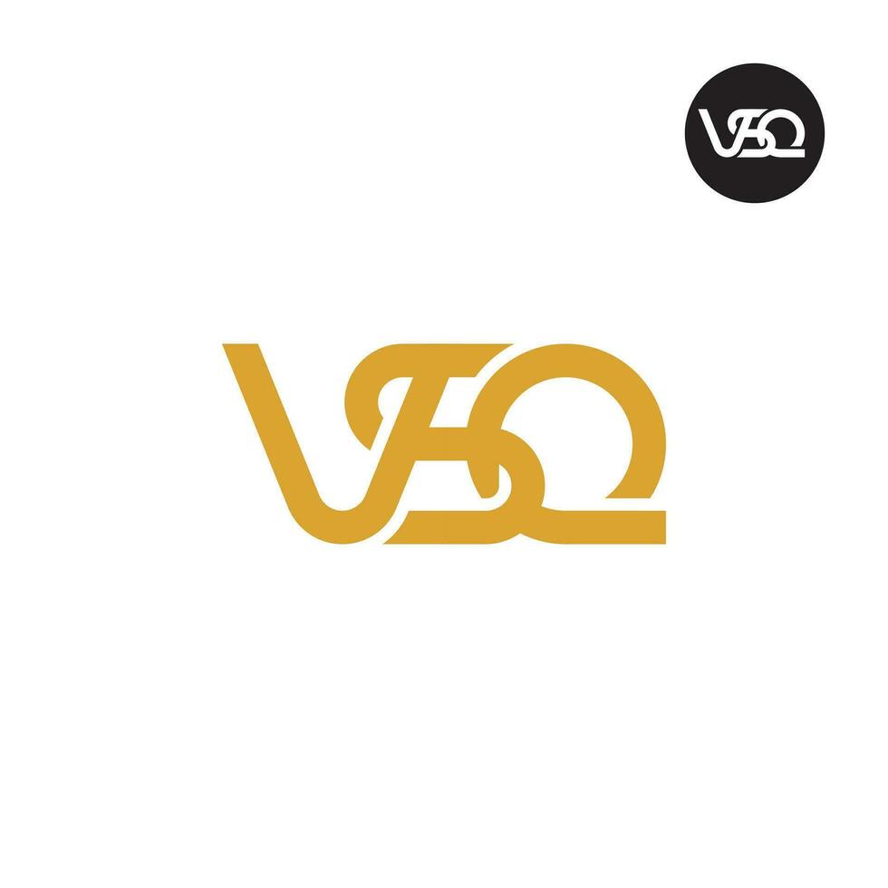 brief vsq monogram logo ontwerp vector