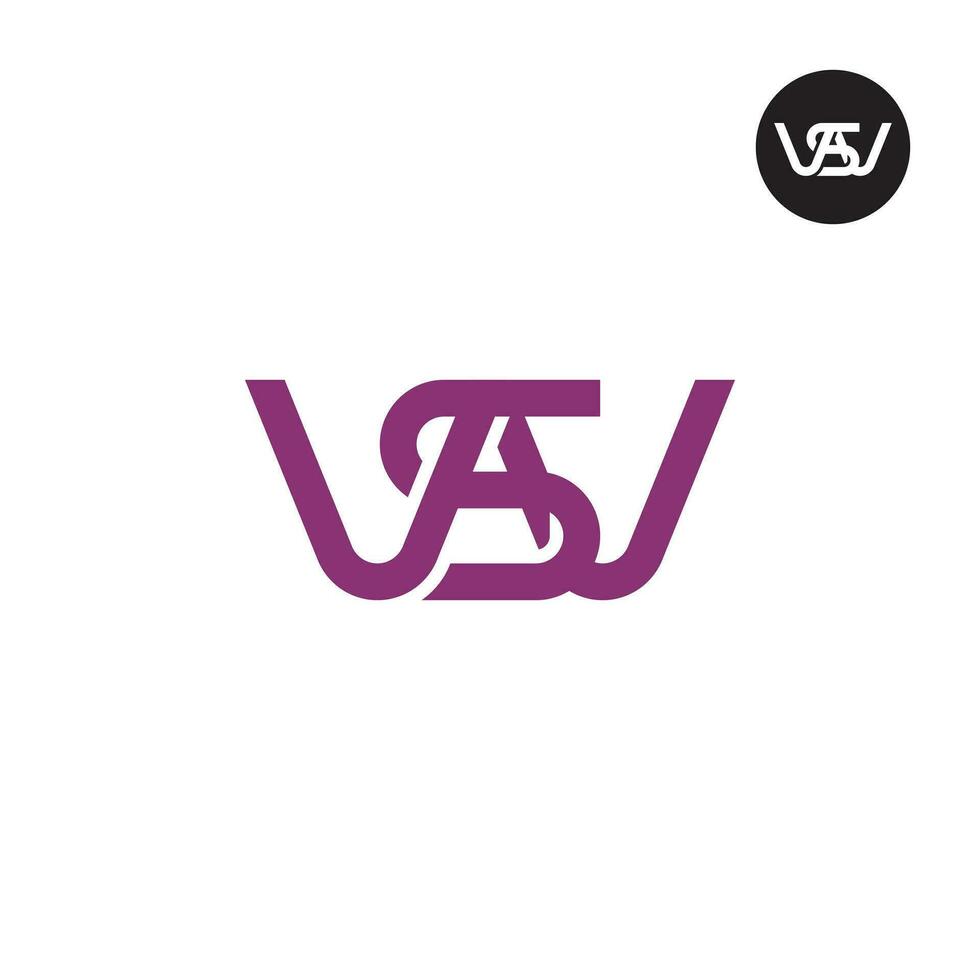 brief vsv monogram logo ontwerp vector