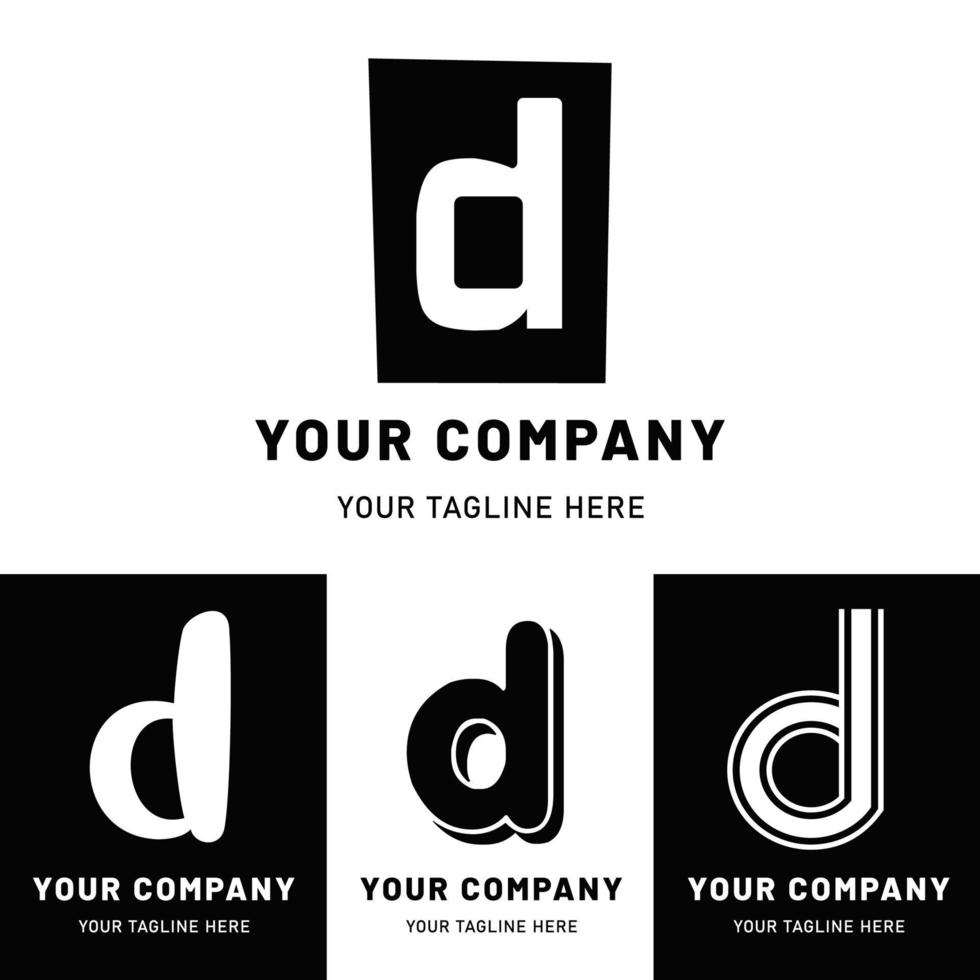 kleine letter d logo set vector