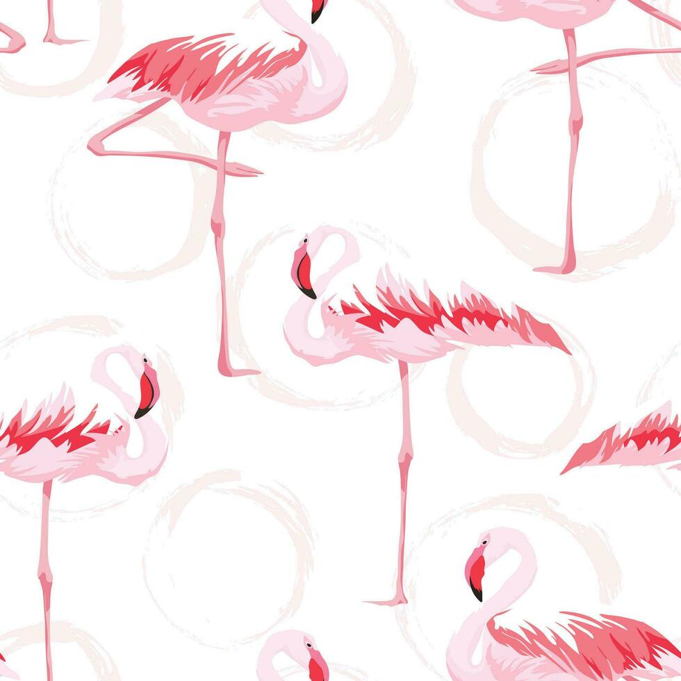 roze flamingo naadloos patroon vector