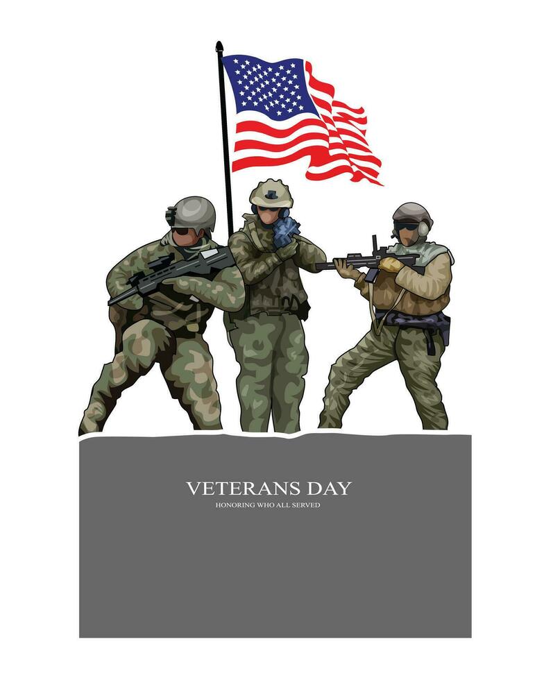 veteranen dag Amerika vlag vector vorm achtergrond voor achtergrond ontwerp.