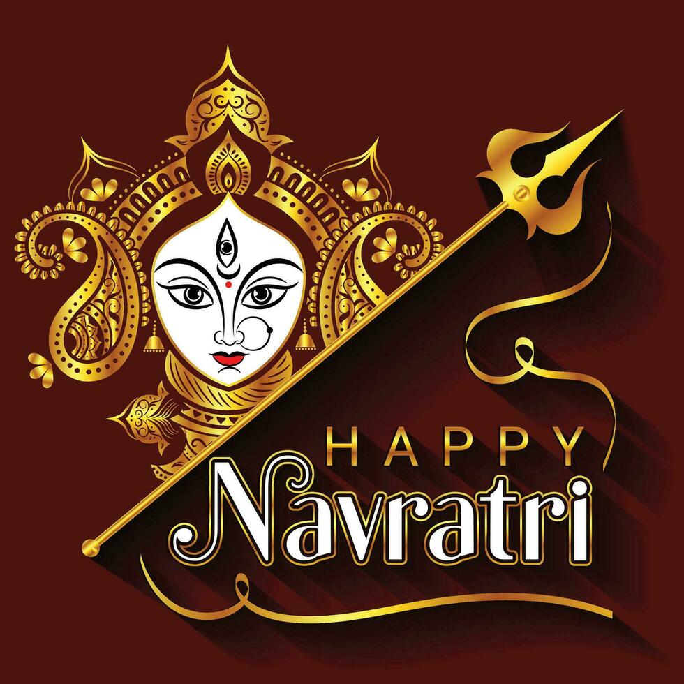 navratri festival durga poeja, ma durga devi, dussehra vector