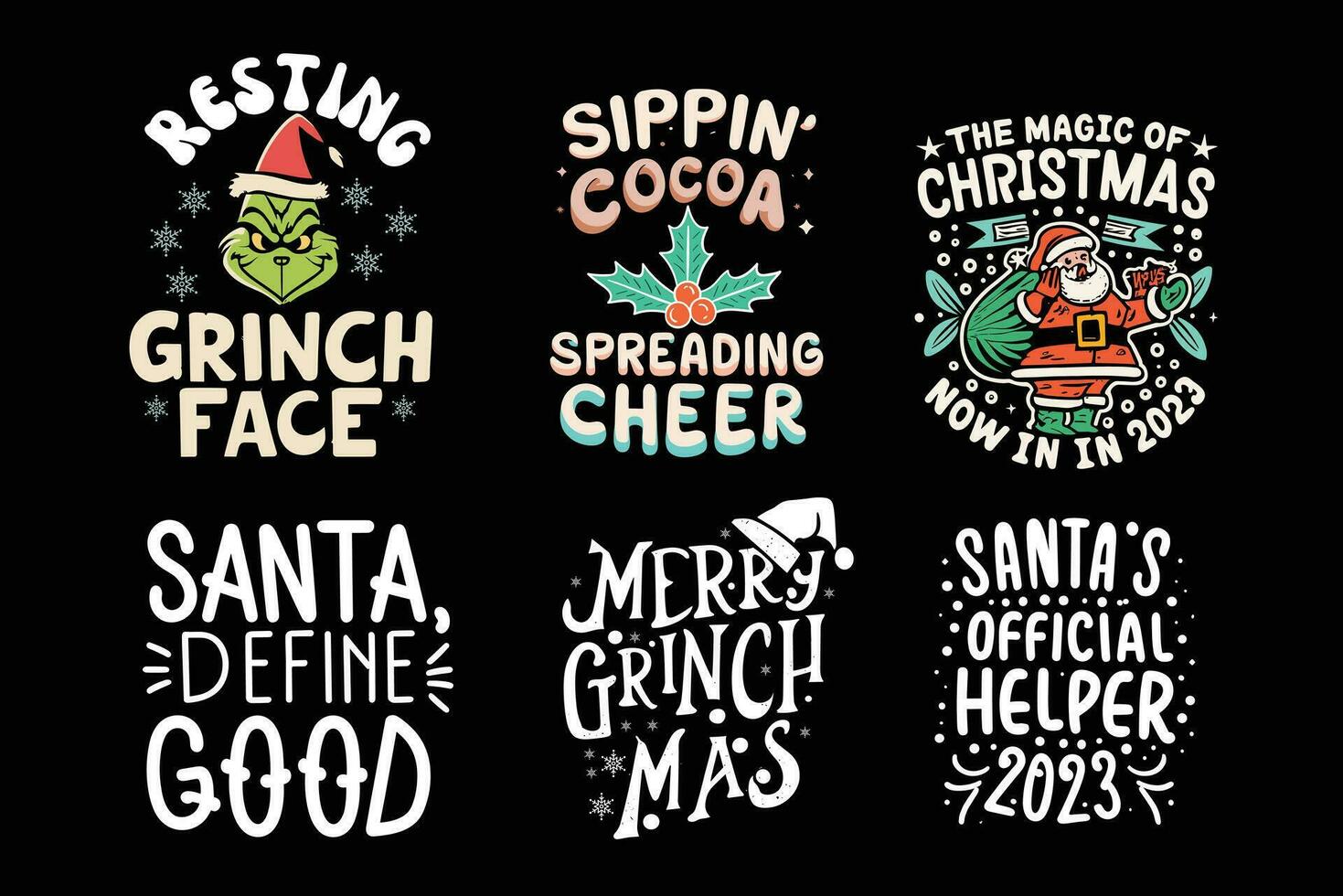 Kerstmis bundel t-shirt ontwerp vector