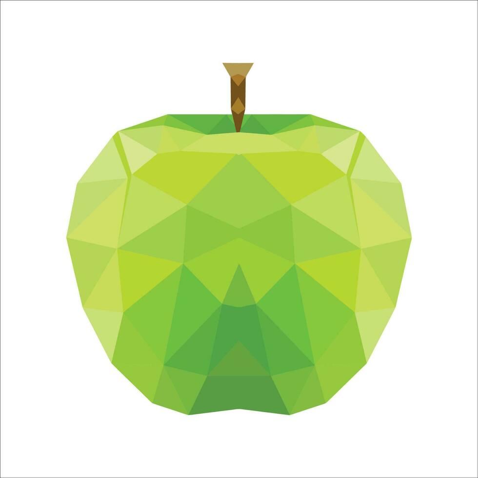 veelhoek appel - laag poly appel vector
