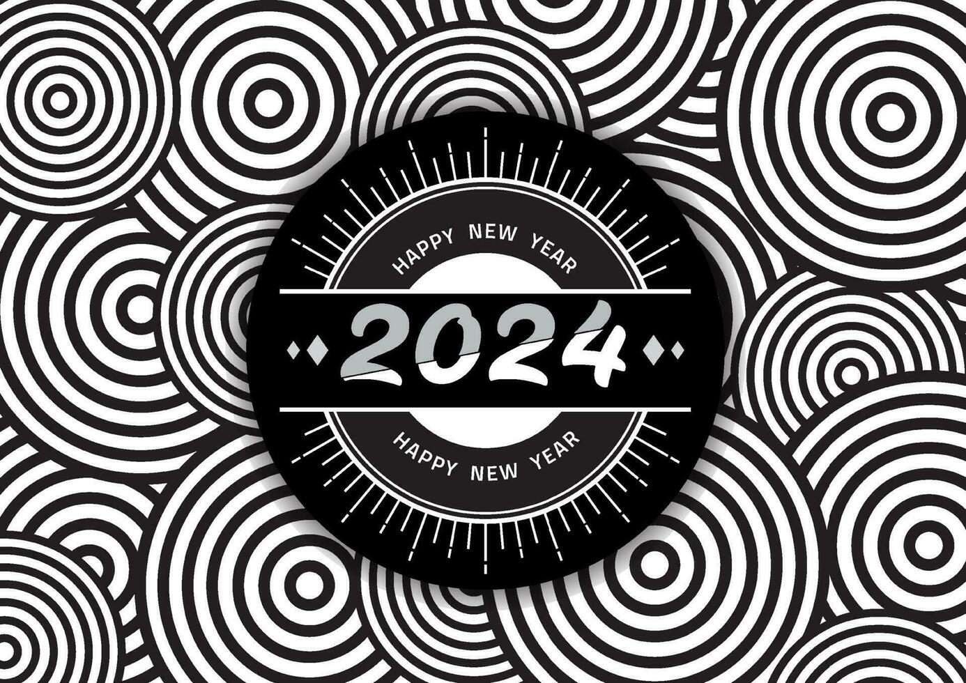 modern lijn kunst 2024 logo ontwerp in vector illustratie. gelukkig nieuw jaar 2024 typografie ontwerp met elegant stijl Aan wit achtergrond. minimaal concept van 2024 jaar ontwerp gebruik makend van driehoek lineair lijnen.