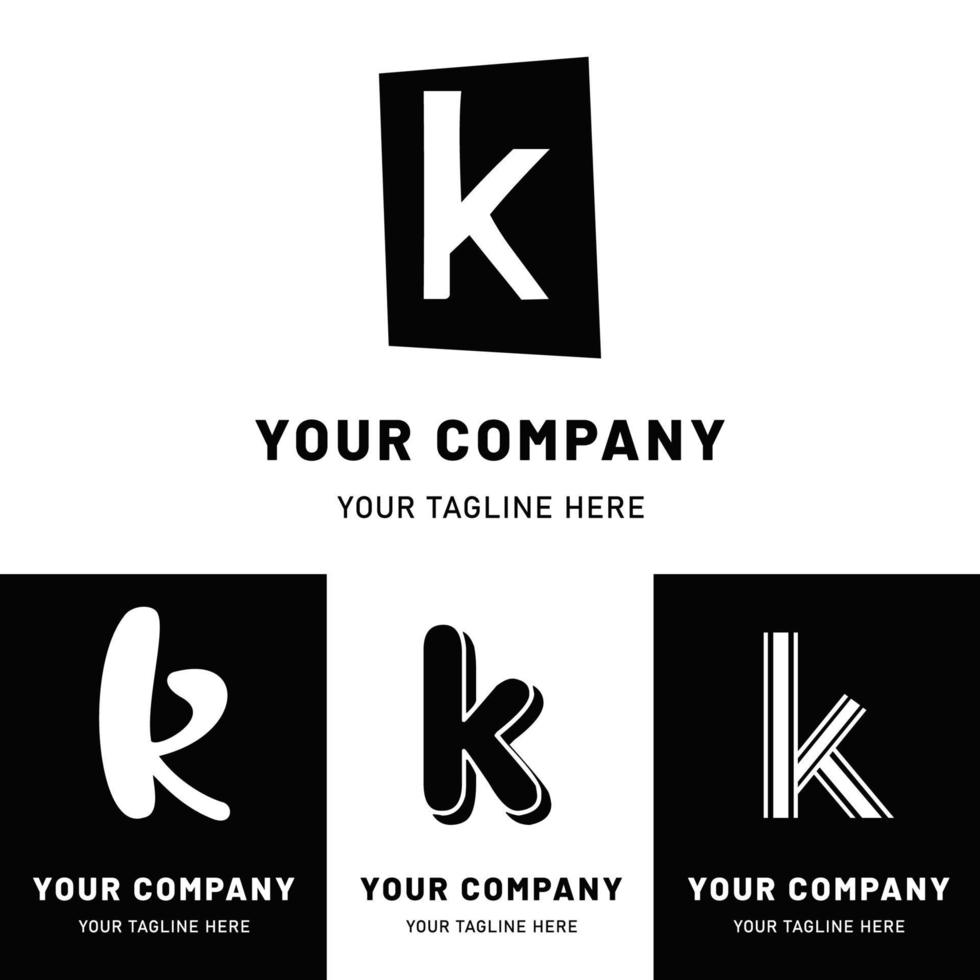 kleine letter k logo set vector