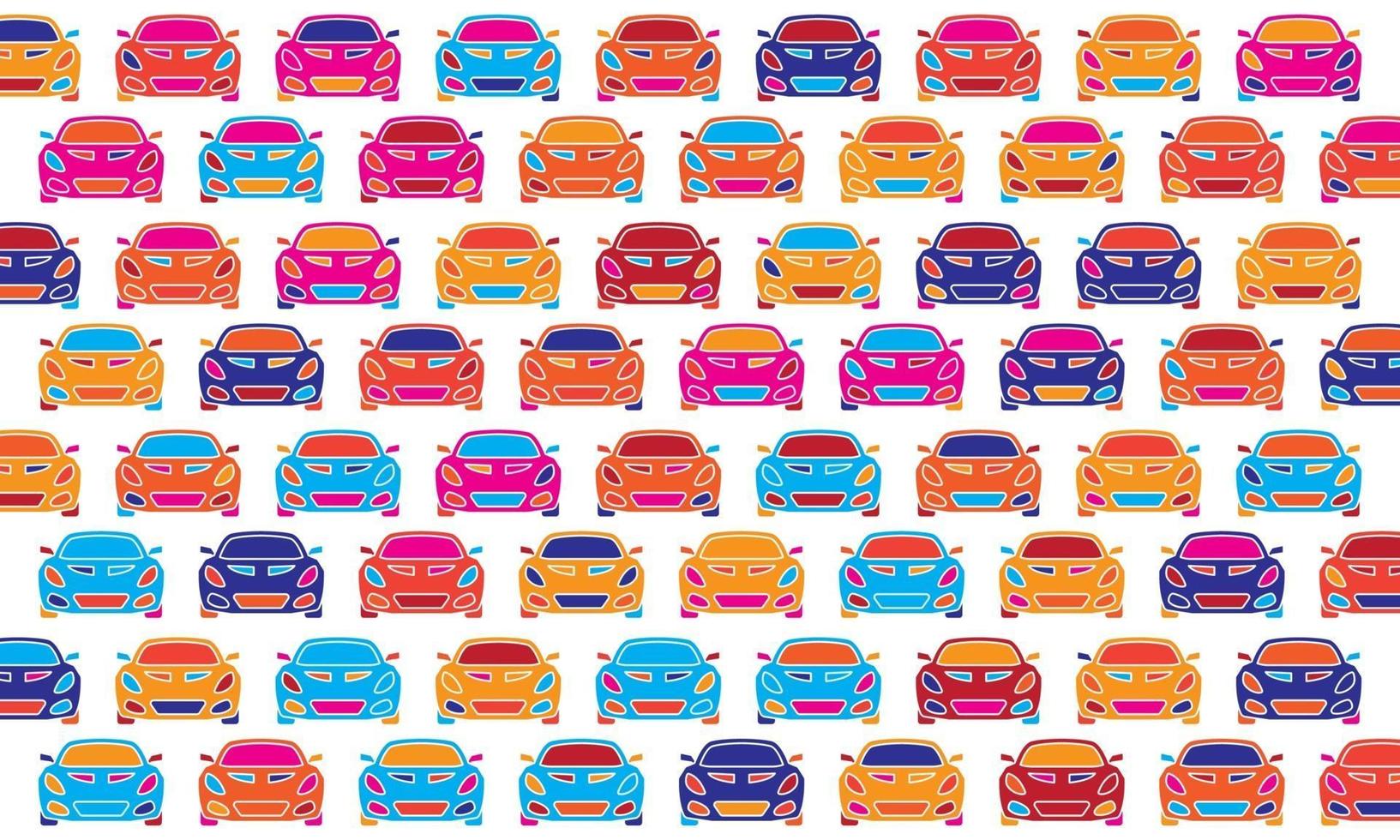 kleurrijke racewagen naadloze patroon achtergrond vector