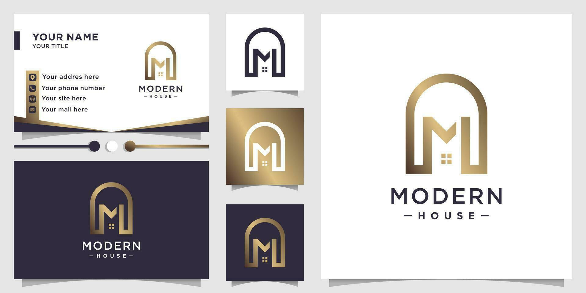 modern huis ontwerp element icoon vector met creatief modern concept