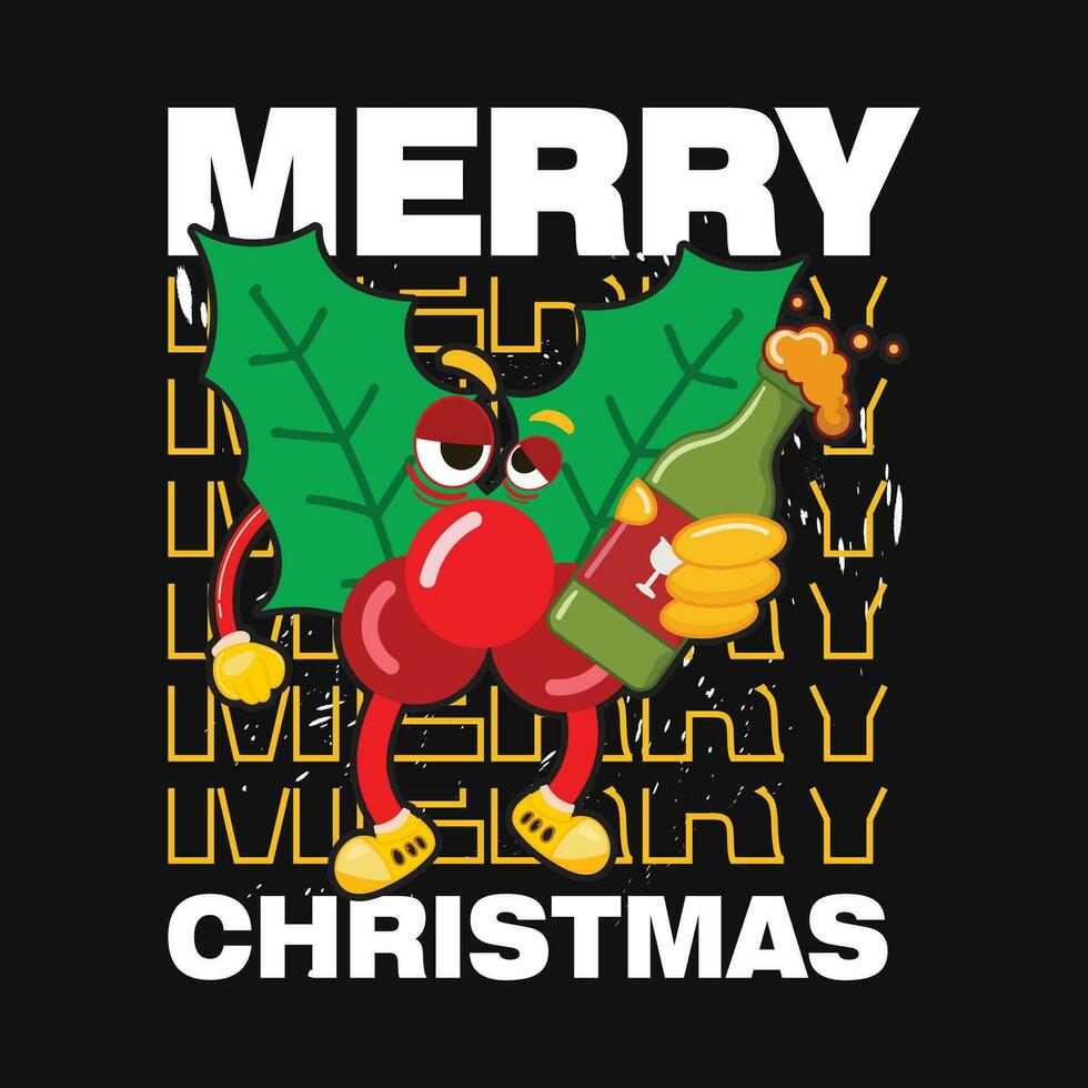 Kerstmis dag t-shirt ontwerp sjabloon vector