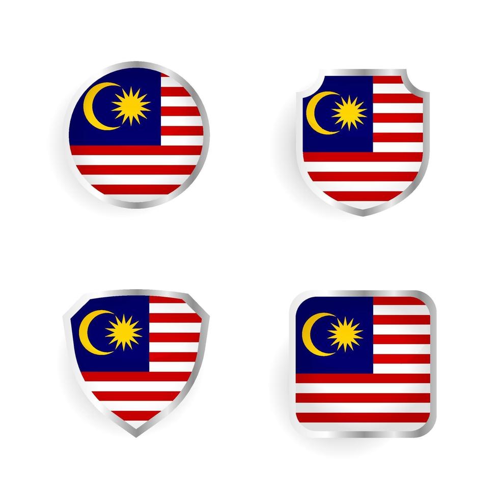 Maleisië land badge en label collectie vector