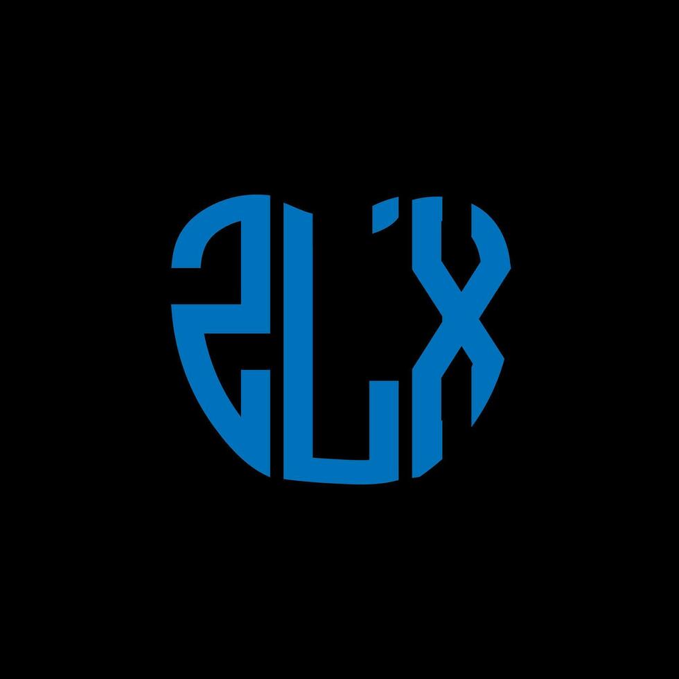 zlx brief logo creatief ontwerp. zlx uniek ontwerp. vector