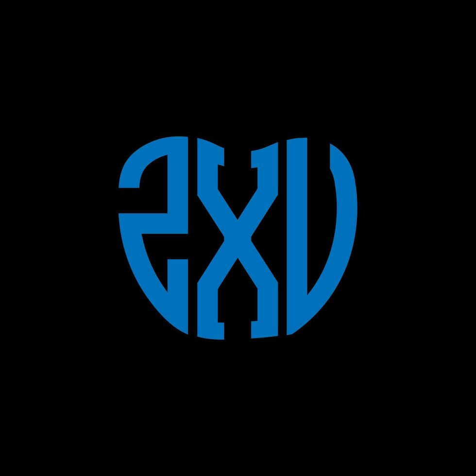 zxu brief logo creatief ontwerp. zxu uniek ontwerp. vector