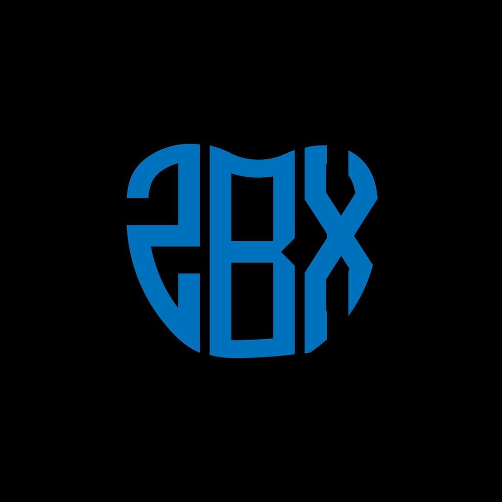 zbx brief logo creatief ontwerp. zbx uniek ontwerp. vector