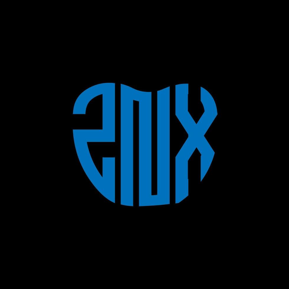 znx brief logo creatief ontwerp. znx uniek ontwerp. vector